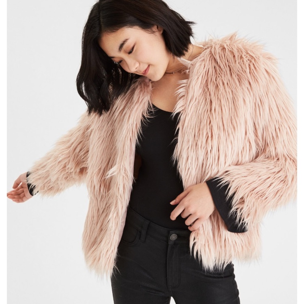 ISO AE faux fur jacket